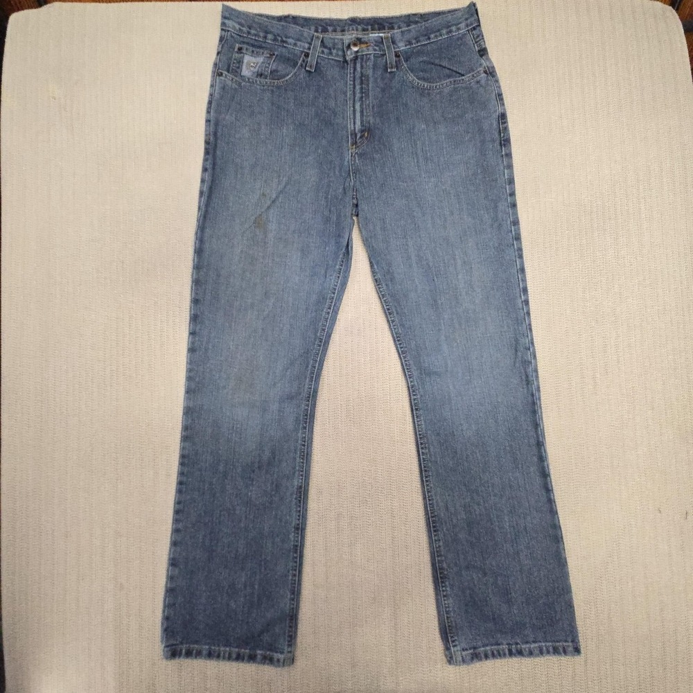 Cinch Jeans Mens 34x32 Blue Regular Fit Straight Leg Denim Pants MB980034001